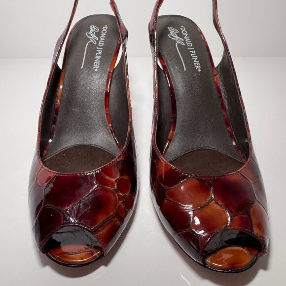 Donald J. Pliner open toed, sling back heels, tortoise shell, size 10M - Picture 2 of 8